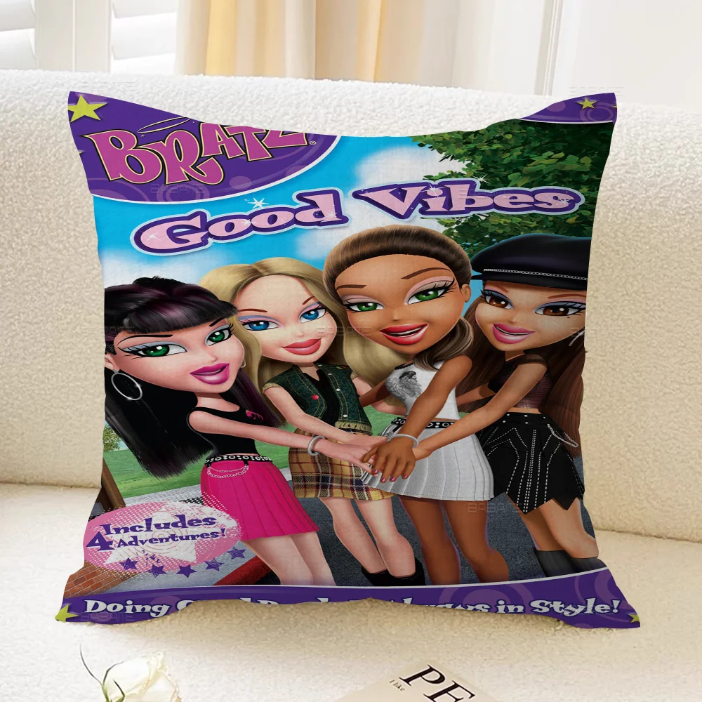 B-Bratz D-Doll Classic Vintage Personalized Picture Text Home Decorative Pillows Household Gifts 45x45cm