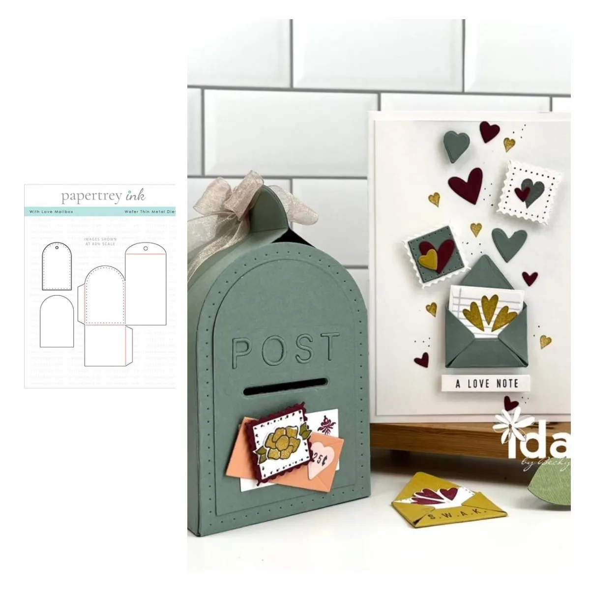 

With Love Mailbox Metal Cutting Dies for DIY Scrapbooking Crafts Dies Cut Stencils Maker Photo Album Template Handmade