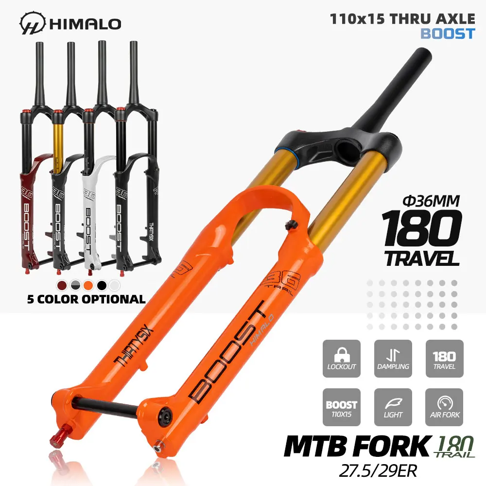 Вилка подвеска HIMALO DH AM Down Hill Thru Axle Boost регулировка отскока 110 мм * 15 для путешествий