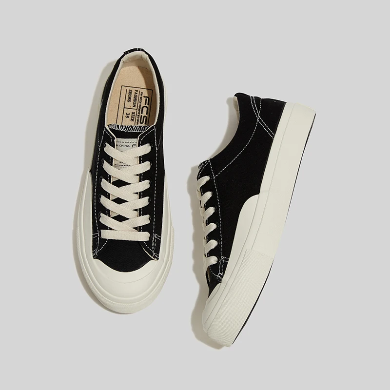 Кеды женские на плоской подошве повседневные холщовые кроссовки в Корейском