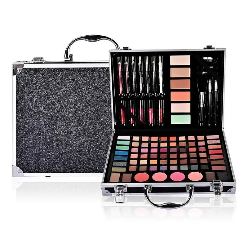 

All In 1 Makeup Kit Multipurpose Cosmetic Kit With Eyeshadow Palette, 4 Brow Powders, 5 Lip Gloss, 4 Blushes & 6 Contour Creams