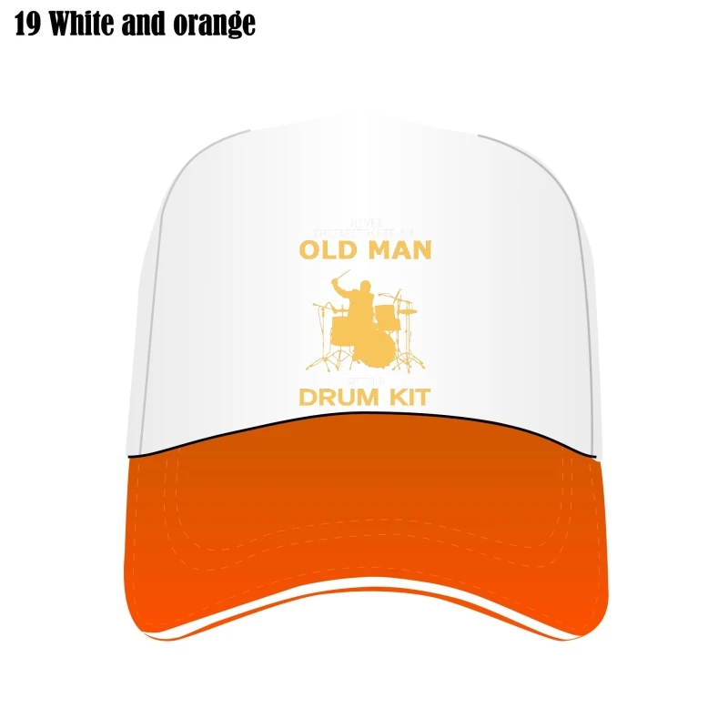 

New Never Underestimate An Old Man With A Drum Kit Bill Hats Sunscreen One Size Men Custom Hat