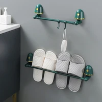 wall hanging shoe rack self adhesive wall mounted brackets with 2 hooks shoe organizer shelf door shoe rack slippers holder