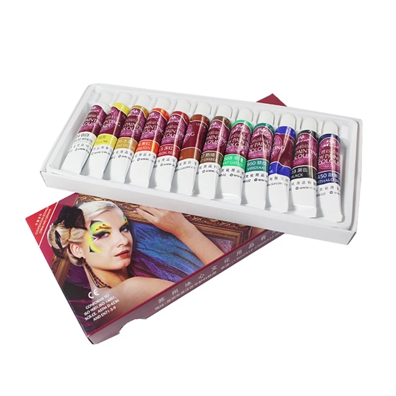 

L43D 12 цветов живопись для лица тела Хэллоуин Футбол Макияж Красота лица краска