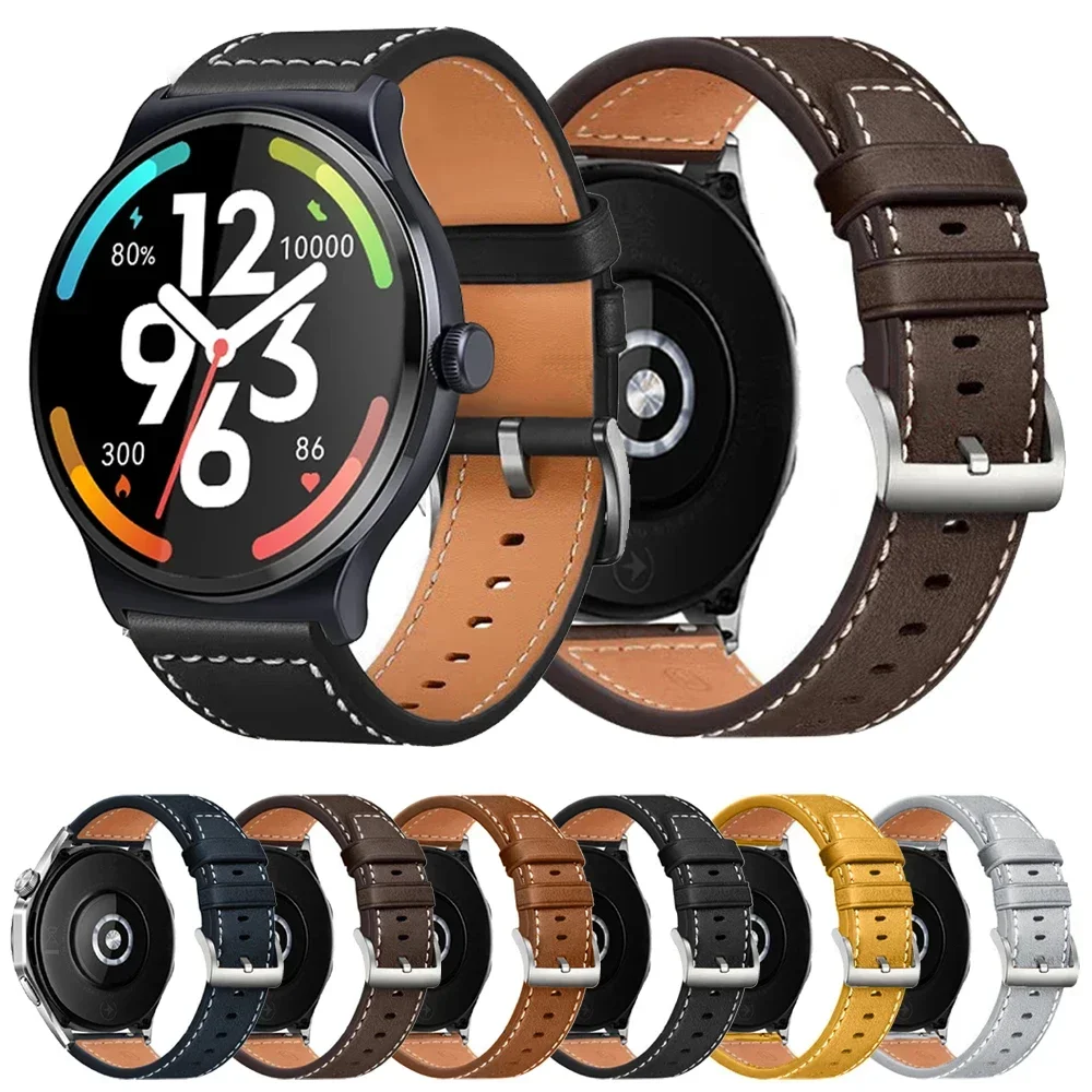 Фото 20 22 мм ремешок для часов Haylou Watch 2 Pro RS5 R8 S8 браслет для Haylou Solar Plus RT3 LS05 RS4 RT3 GST LITE кожаный ремешок №1