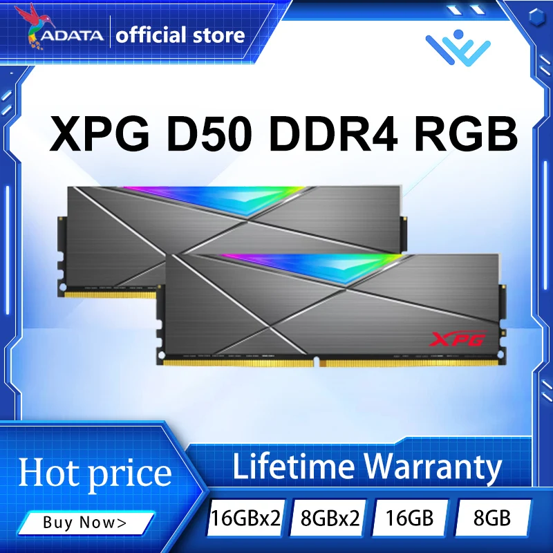 

Память AData XPG D50 RGB DDR4 RAM 8GBX2 16GBX2 3200 МГц 3600 МГц, особая память для настольного компьютера, ОЗУ для ПК ddr4, Лидер продаж