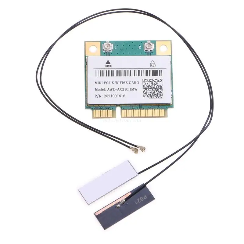 

WiFi 6 AX210HMW 802.11ac Mini PCI-E Card Desktop Kit BT-compatible 5.2 Adapter Dropship