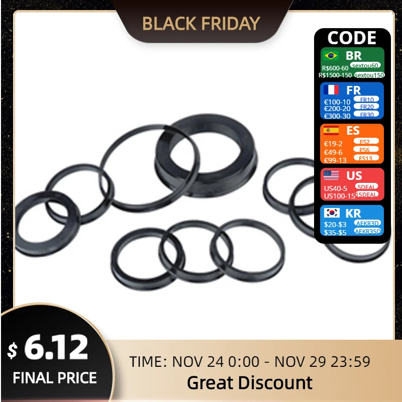 

Центровочные кольца для ступицы колеса, черные пластиковые, размер на заказ, 4 шт./компл., 110-106,1 мм