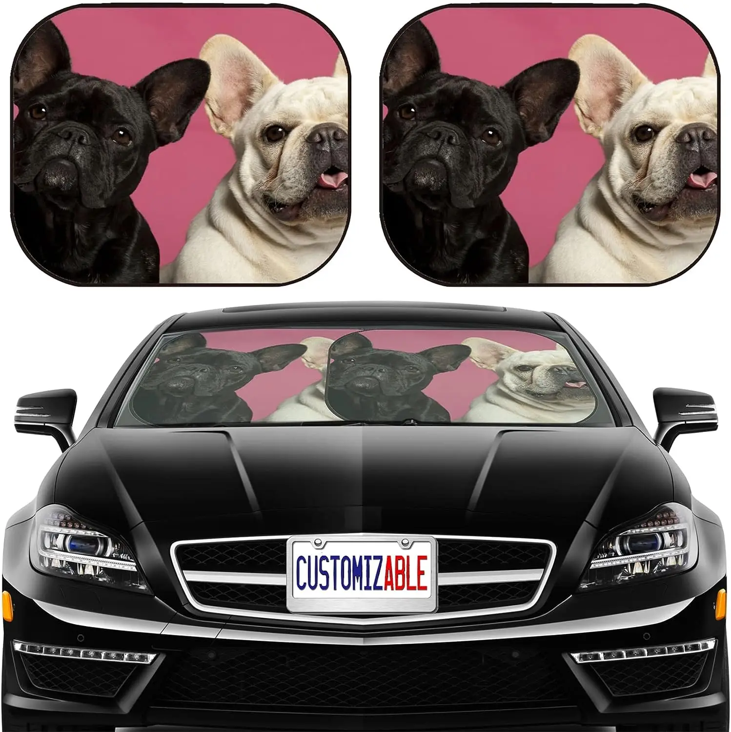 Козырек от солнца во французском бульдоге