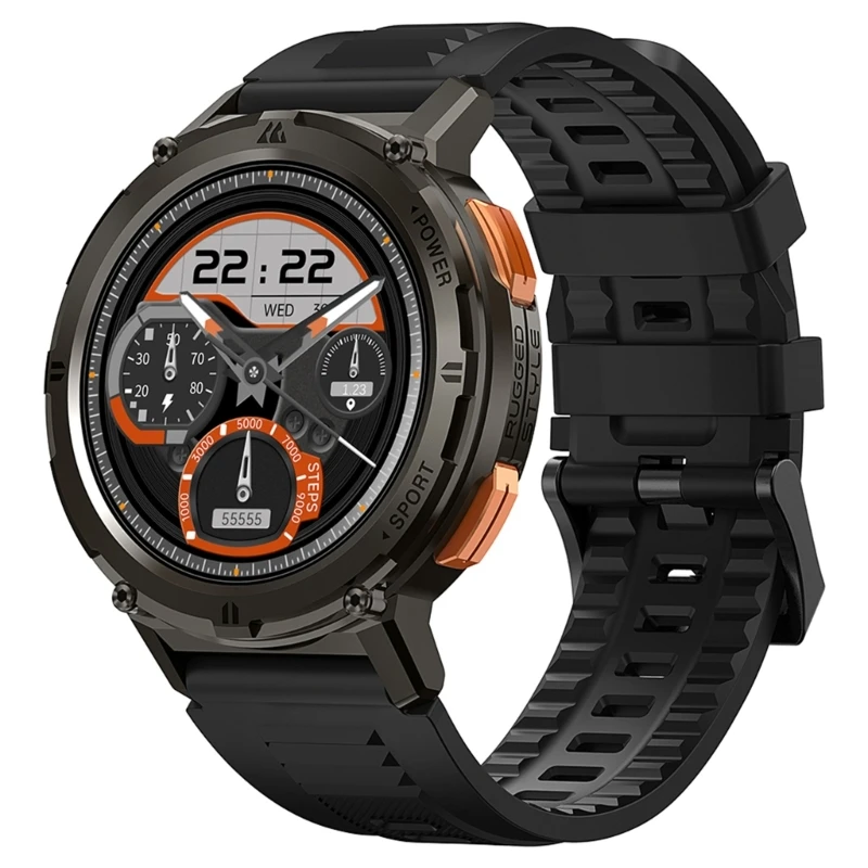 

2023 New KOSPET T2 Smartwatch 1.43" Fitness Trackers IP69K Waterproof with Blood Oxygen Heart Rate Monitoring