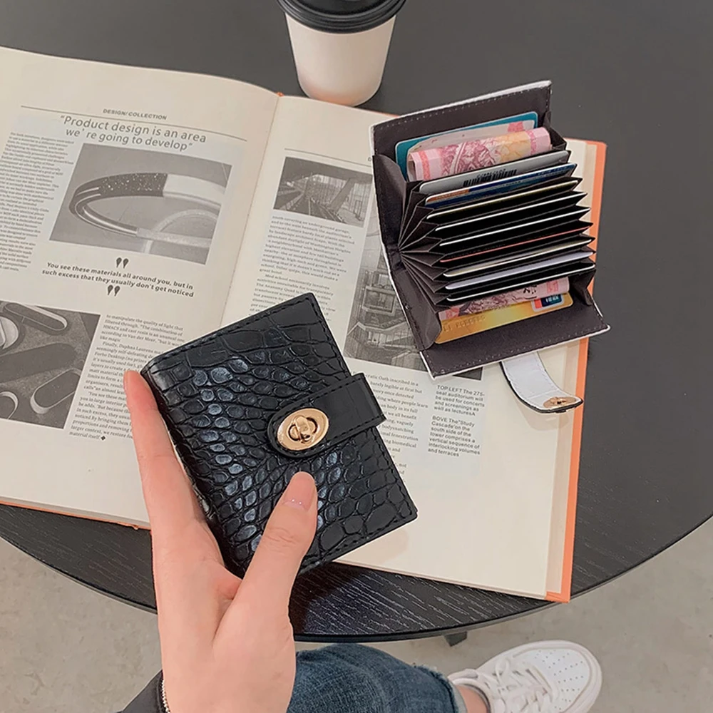 Bolsa Feminina Women Business Card Holder PU Leather Credit Zipper Pocket Unisex Card Case Zipper Coin Purse Carteras 2023 New