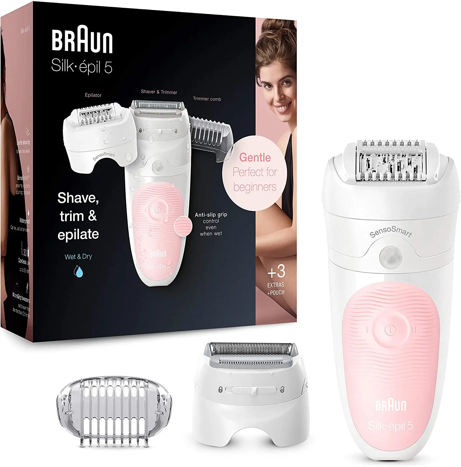 

Braun Silk-epil 5 5620 Portable Electric Free Woman Epilator Female Epilator Painless Remover Hair Removal Facial Depilation