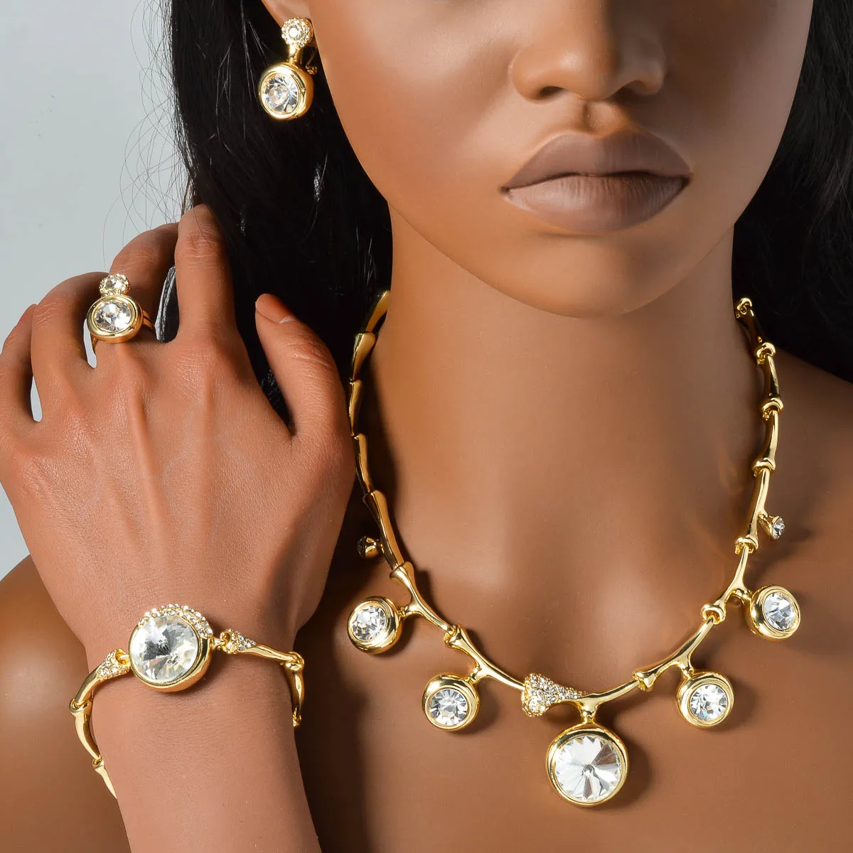 Diana Детские модные комплекты ювелирных изделий 4 шт. циркониевое ожерелье