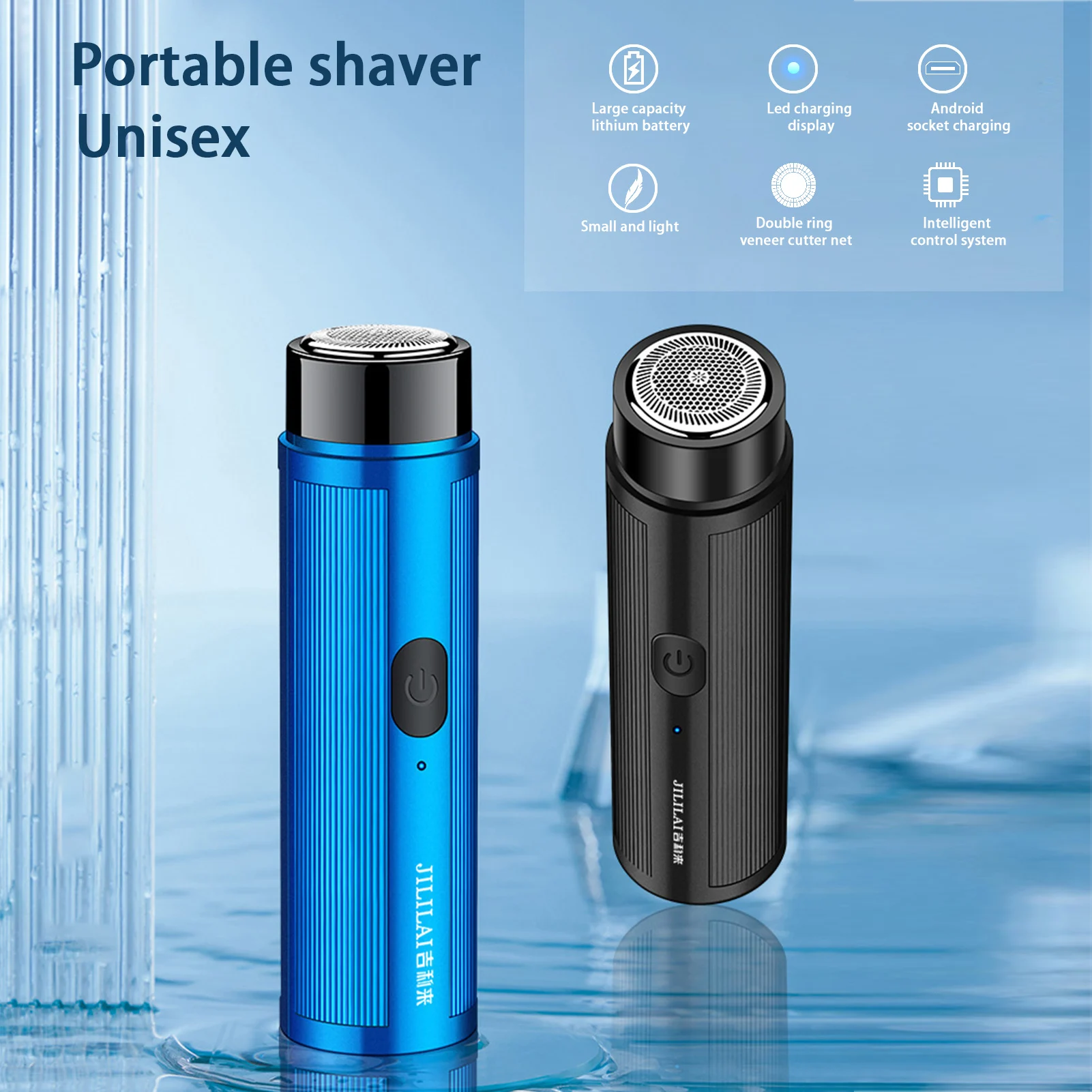 

Portable Mini Electric Shaver Travel Shavers For Men Unisex Hybrid Electric Trimmer And Shaver With Rotary Cutter Head