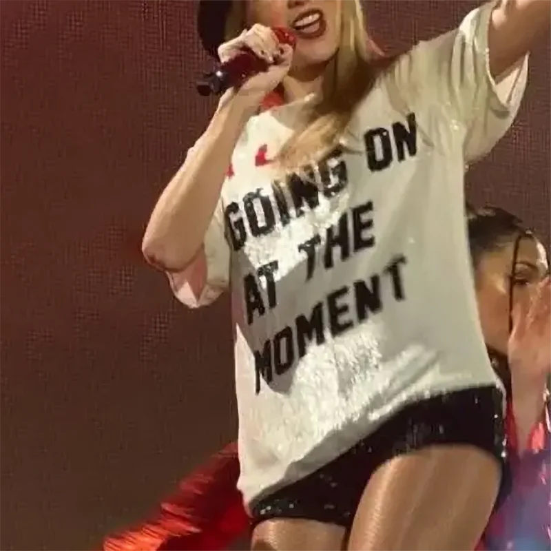 Женский элегантный костюм с круглым вырезом свободная футболка цвета слоновой