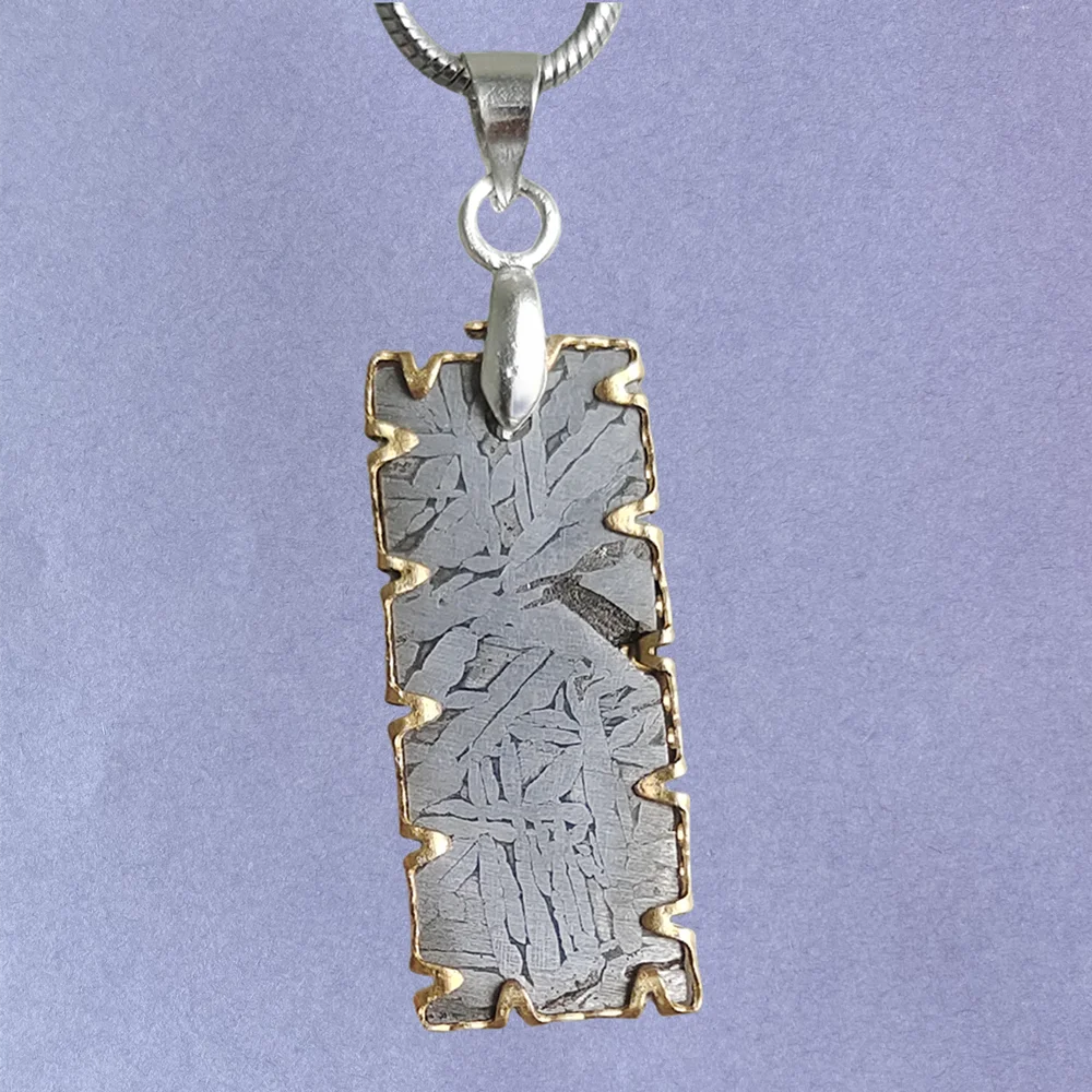 

Muonionalusta Iron Meteorite Pendant Meteorite Specimen Natural Iron Meteorite Material Pendant Collection - QD157