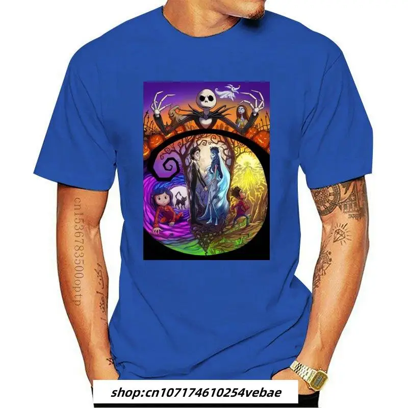 

New Men T Shirt Nightmare Before Christmas Coraline Women t-shirt