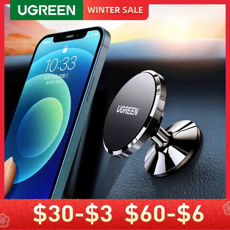 

Ugreen Car Magnetic Phone Holder Cell Phone Holder Stand In Car Smartphone Support Magnet for iPhone 13 12 Xiaomi Stand Holder