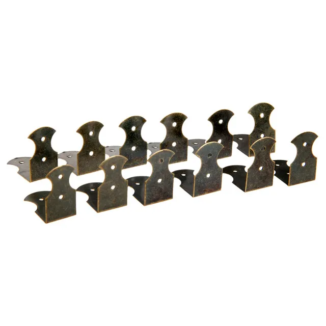 

12Pcs 2 Size Decorative Corner Protectors Antique Green Bronze Corner Protector Gift Box Wooden Cases Corner Bracket Protect Box