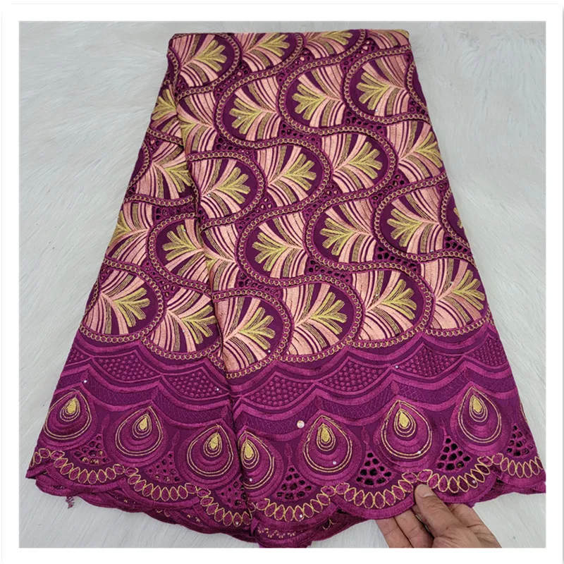 

5yards good quality cotton lace fabric newest swiss voile lace fabric for women dress fashion cotton lace A324131