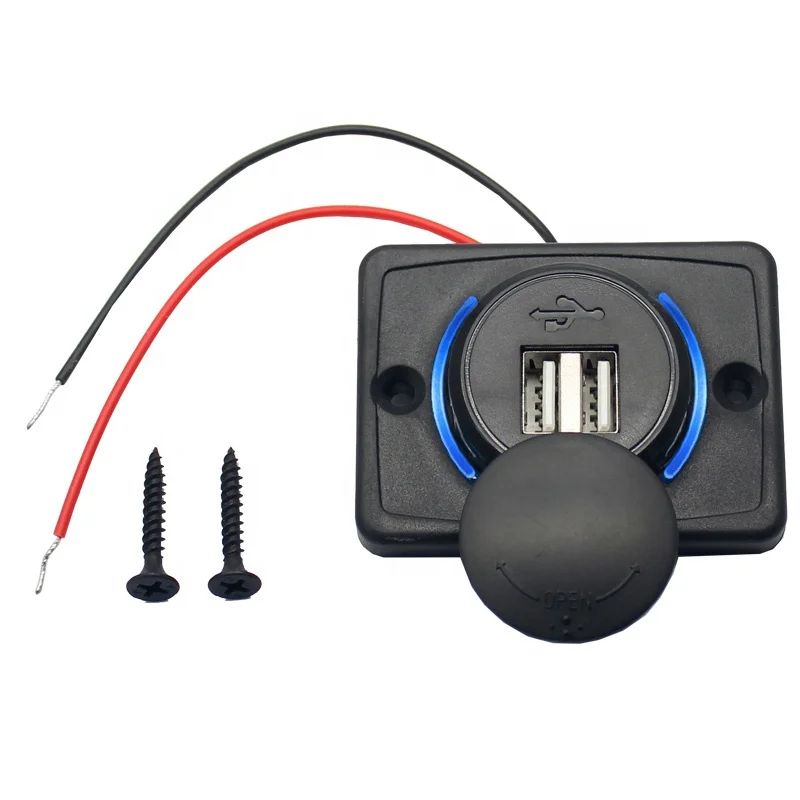 

Panel Mount Dual 3.1A Massage Chair Marine Boat Car Bus Seat USB Charging Port Bus USB Charger