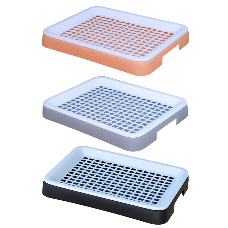 Litter Pan With Grate For Rabbit Ferret Critter Cleaning Supplies