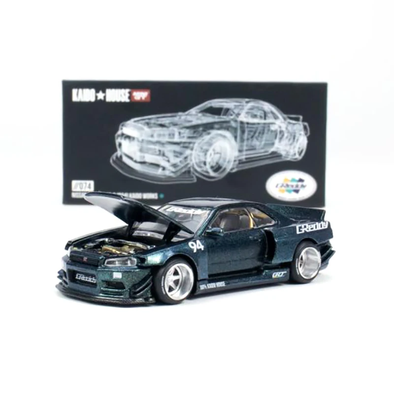 

Коллекция аксессуаров для автомобилей Kaido House + MINIGT Nissan Skyline GT-R (R34) Kaido Works GReddy V1 KHMG074