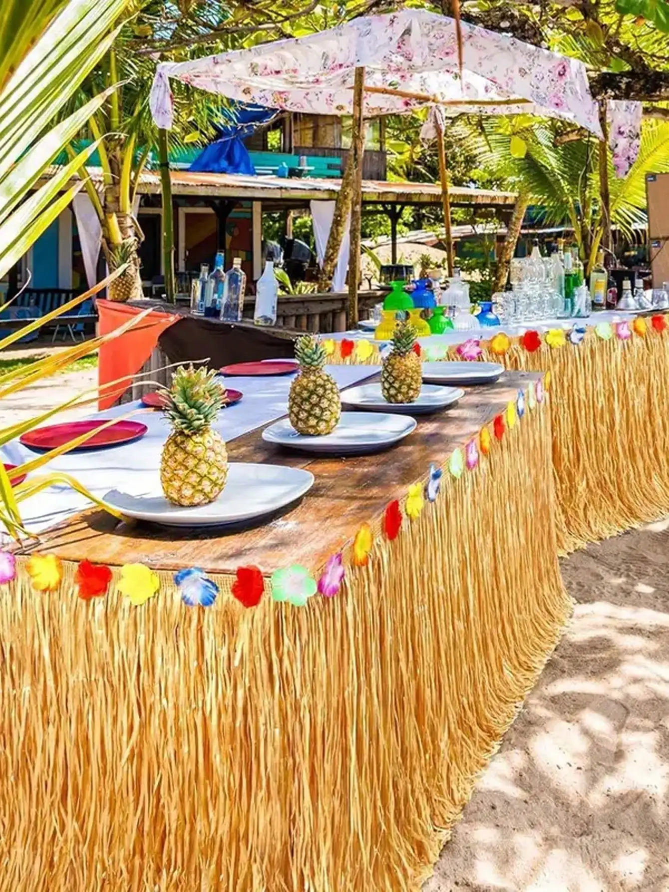 

Искусственная гавайская юбка для стола