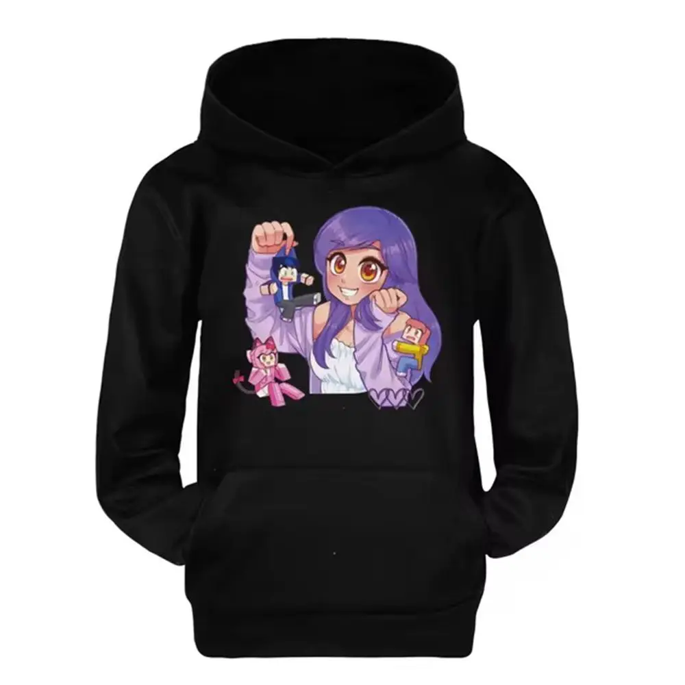Толстовка с капюшоном аниме-принтом афмау детские осенние толстовки для