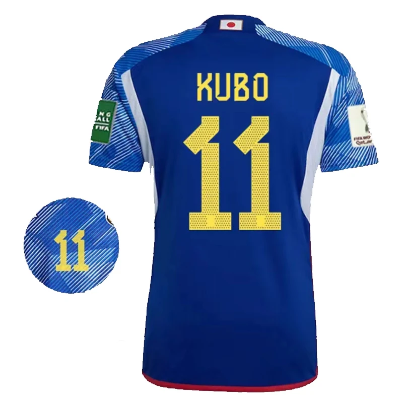 Купи 2022 Japanese Blue And White Sports T-shirt Japan Home Away No. 10 No. 11 Fast Drying 3D Printing Customizable Names and Numbers за 199 рублей в магазине AliExpress