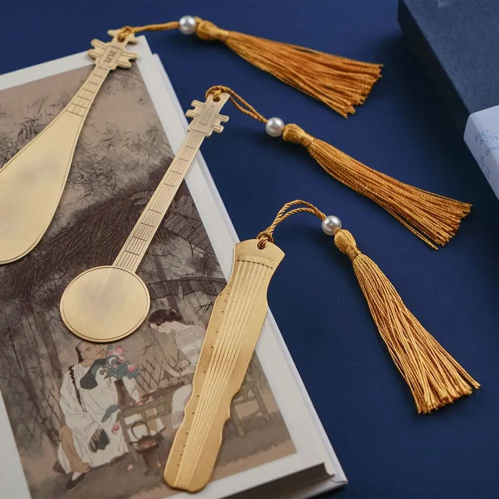 

Reading Marker Birthday Gift Book Page Marker Gift Boxed Bookmark Lute Tassel Reading Marks Antique Cheongsam Bookmark