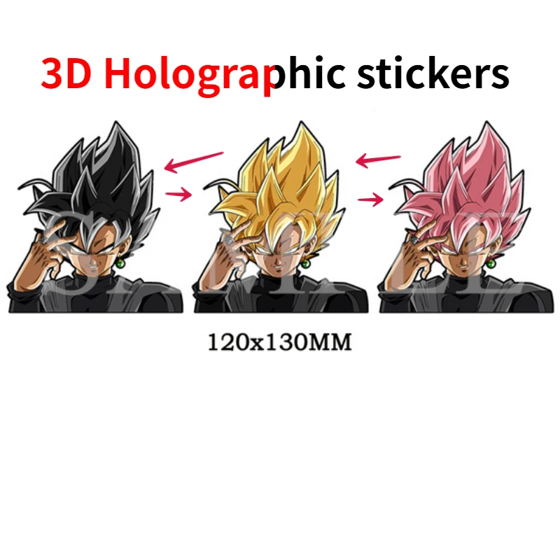 

1PCS 3D Holographic Sticker DRAGON BALL Bejīta Yonsei Dynamic Magic Creative Waterproof Car Sticker Notebook Luggage Decoration