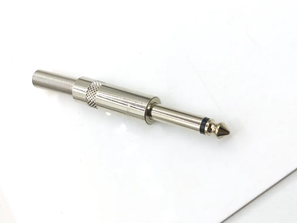 2 шт. медный 6 35 мм моно/стерео штекер подключаемый аудио видео кабель адаптер