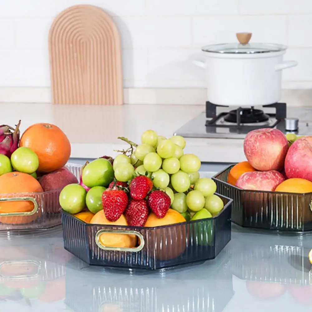 

Лоток для фруктов, вращающийся на 360 градусов, из АБС-пластика, многофункциональный настольный лоток для хранения мелочей и макияжа, товары ...