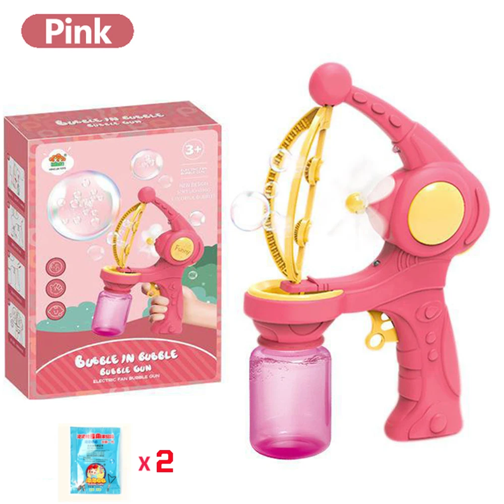 

Bubble Gun Machine Automatic Electric Soap bubble blower Water Bubble Gun For Children Outdoor Games Garden Gift Birthday