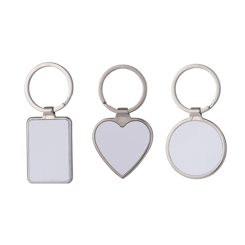 

Sublimation Blank Keychain with Metal Key Ring Heat Transfer Keychain for Christmas Children's Day Birthday Present
