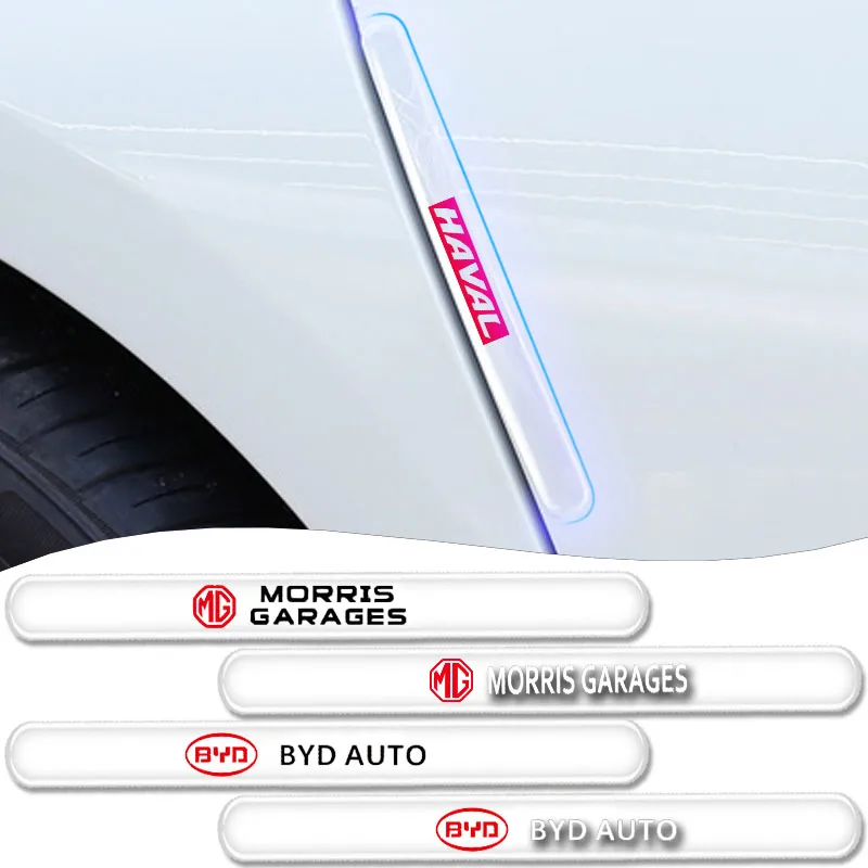 

New 4pcs Car Logo Door Handle Anti-Scratch Protect Stickers Car Goods For BYD Accessories S6 2014 Repuestos F0 F3 G3 F3r 2022