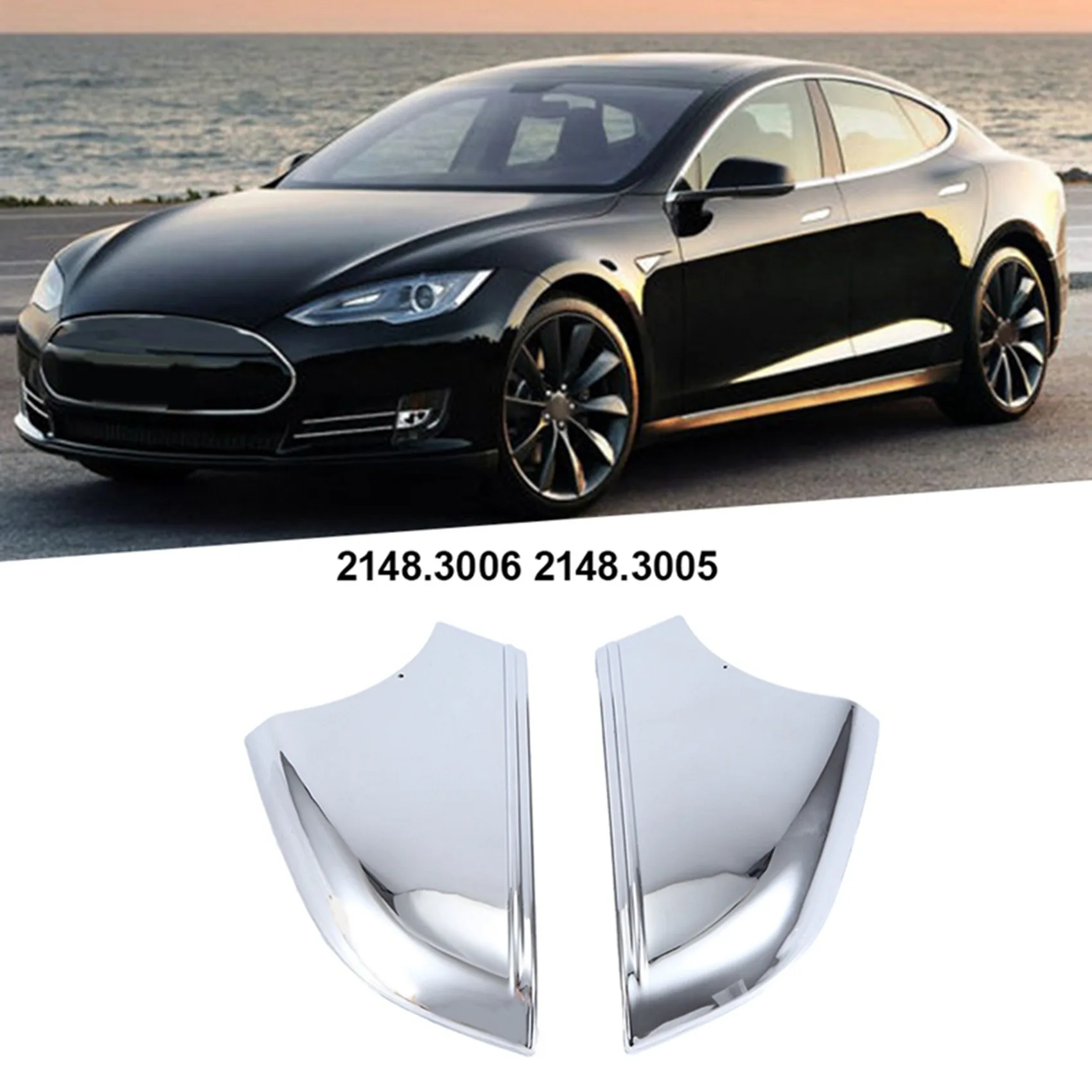 2148 3005 3006 хромированный зеркальный чехол корпус заднего вида для автомобиля Tesla