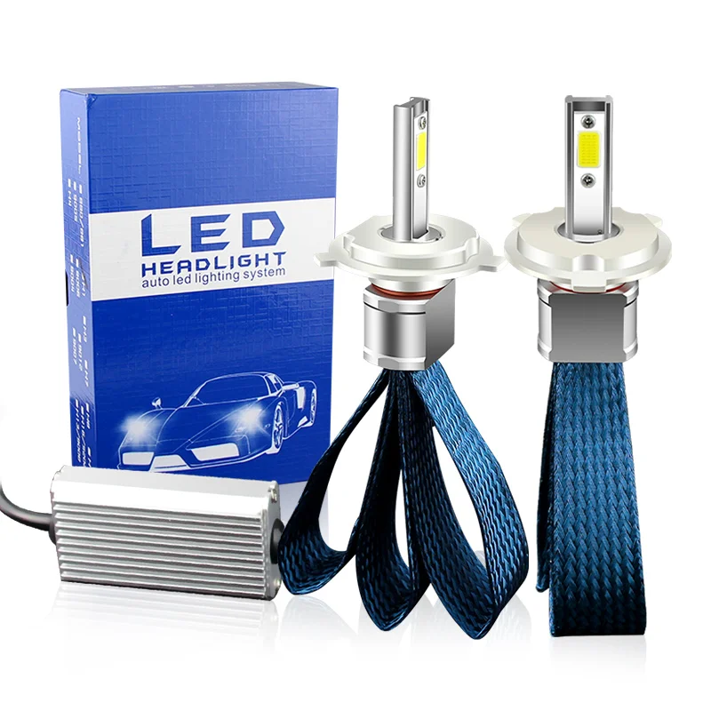 2Pcs H4 LED H7 H11 H8 9006 HB4 HB3 H9 H16(JP)  Car Headlight Bulbs LED Lamp with Flip Chips 9600LM Auto Fog Lights 6000K 12V