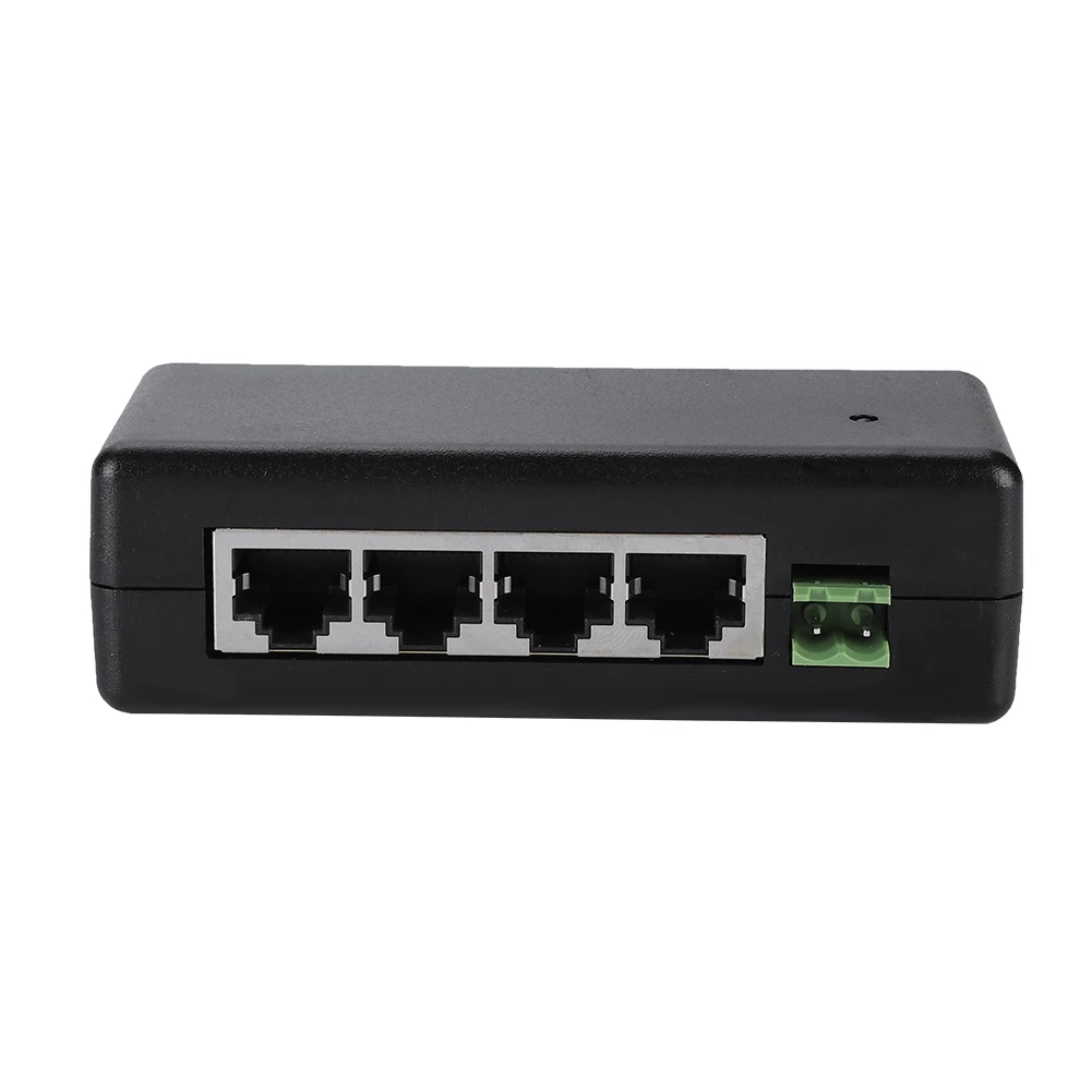 

DC12V-48V 4-портовый адаптер питания PoE Ethernet блок питания источник питания для IP-Камеры PoE