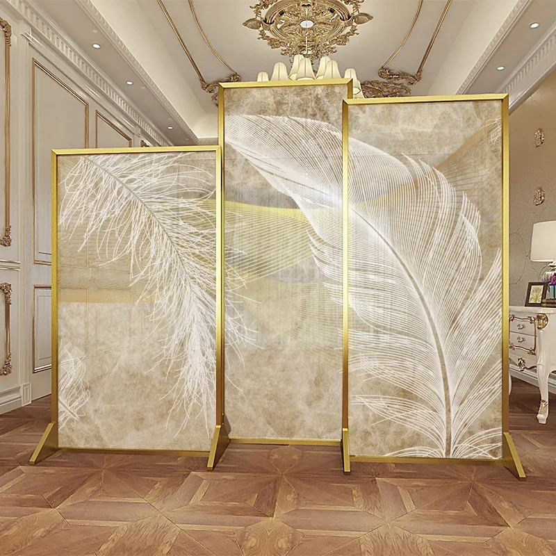 Европейская легкая роскошная перегородка из алюминиевого сплава для гостиной