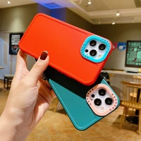 3d cute printing camera lens frame silicone soft case for iphone 12 11 13 pro max xs cover for iphone xr x se 6 7 8 plus cover