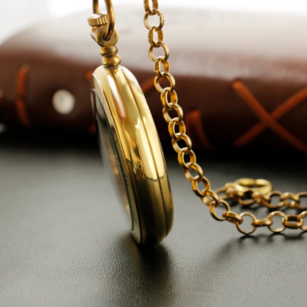 Vintage Bronze Carved Mechanical Pocket Watch High Quality Unisex Necklace Pendant Jewelry Gift for Men and Women Religio PJX911