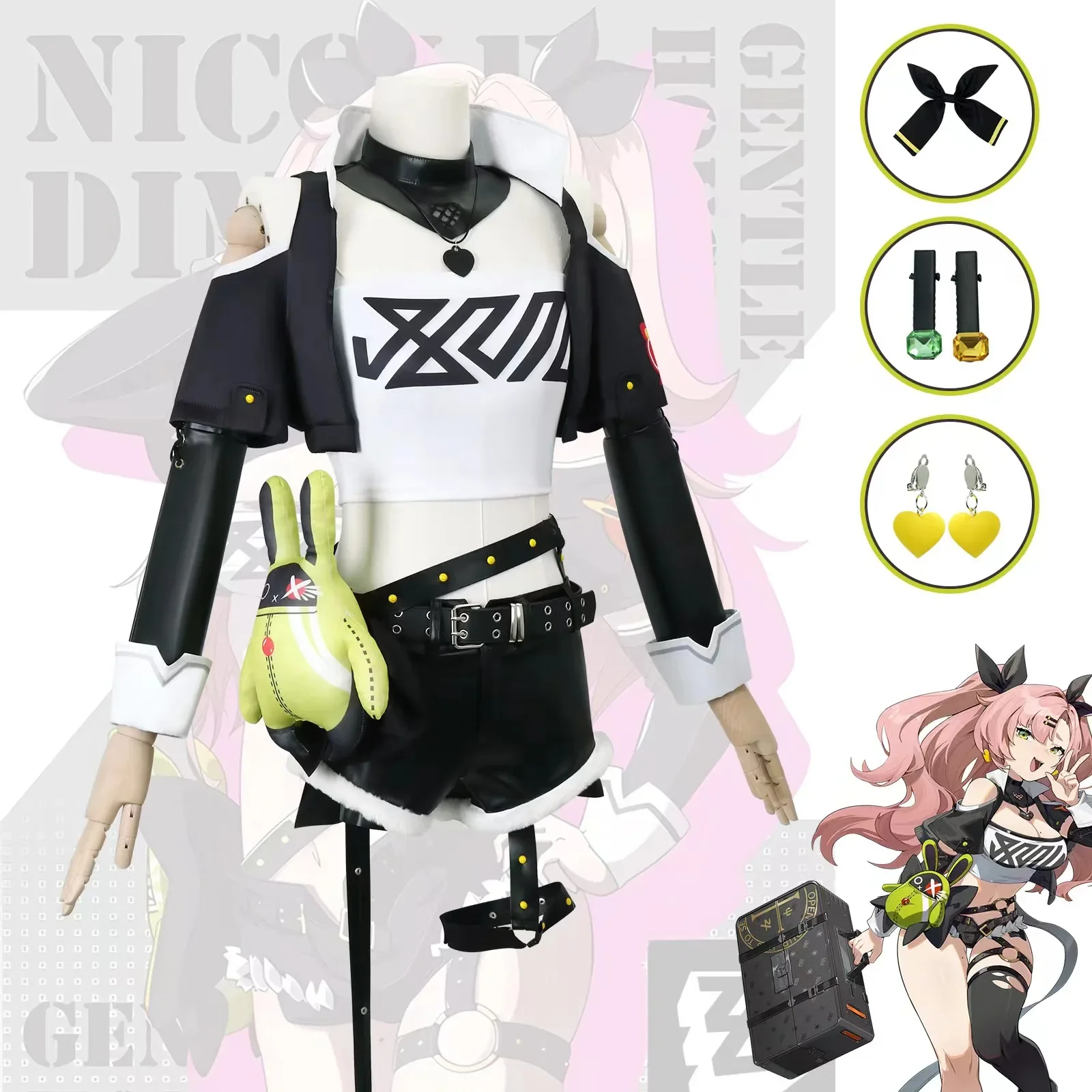 Женский костюм для косплея Николь демара парик по мотивам игры Zenless Zone Zero DokiDoki-R