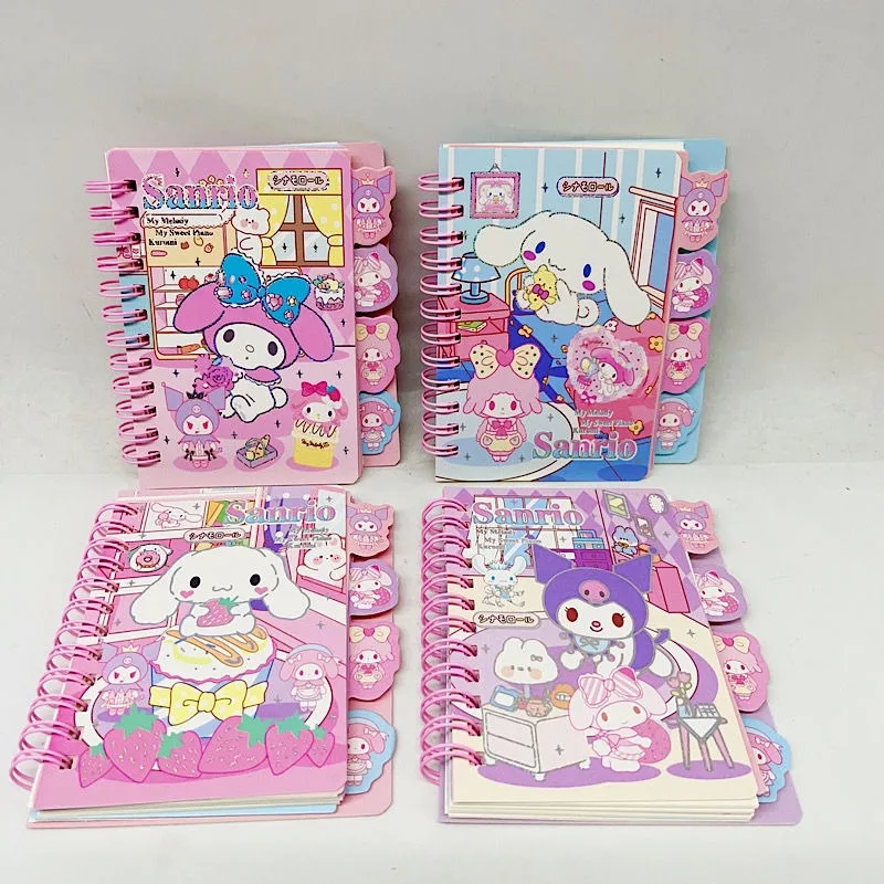 

Kawaii Sanrio My Melody Kuromi Notebook Portable Small Book Cartoon Cute Student Mini Notebook Stationery Prize Wholesale