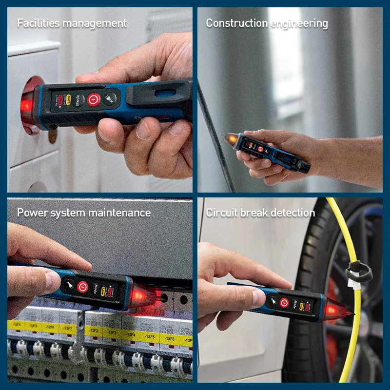 Фото Детектор напряжения Bosch GVD 1000-17 (бесконтактный) 24В-1000В, индикатор напряжения, тестер-ручка, самопроверка напряжения, интеллектуальный поисковик обрывов цепи №3