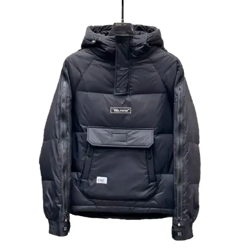 Men's Winter Jackets Men's Cold Jacket Hooded Parkas Loose Zipper Men's Jacket High Grade Fashion Brand Tooling Cotton Suit