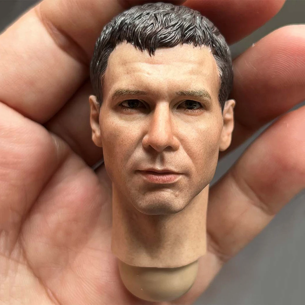 

1/6 Scale Blade Runner Harrison Ford Head Sculpt Head Carving with Neck Fit 12'' Action Figure Body Dolls