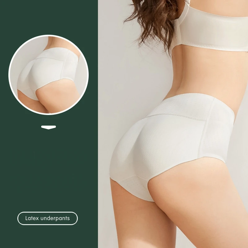 

Сексуальные бесшовные трусики для женщин средней талии, увеличитель ягодиц, пуш-ап трусики, нижнее белье, подкладка из латекса, поддельные т...