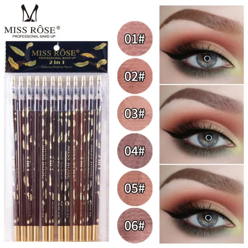 

12 шт. карандаш для бровей чёрного, коричневого цветов